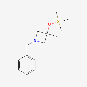 molecular formula C14H23NOSi B11864421 1-Benzyl-3-methyl-3-((trimethylsilyl)oxy)azetidine CAS No. 919357-57-6