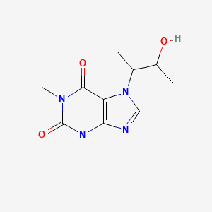 molecular formula C11H16N4O3 B11864524 Theophylline, 7-(2-hydroxy-1-methylpropyl)- CAS No. 41011-03-4