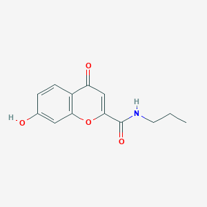 molecular formula C13H13NO4 B11864542 7-Hydroxy-4-oxo-N-propyl-4H-1-benzopyran-2-carboxamide CAS No. 919120-86-8