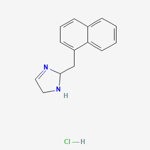 molecular formula C14H15ClN2 B11864544 2-(naphthalen-1-ylmethyl)-2,5-dihydro-1H-imidazole hydrochloride CAS No. 307942-32-1