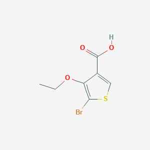 molecular formula C7H7BrO3S B11864562 5-Bromo-4-ethoxythiophene-3-carboxylic acid CAS No. 71050-43-6