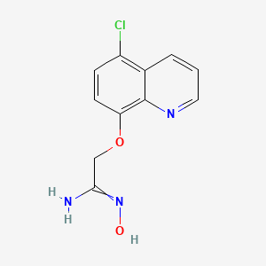 molecular formula C11H10ClN3O2 B11864582 [(5-Chloroquinolin-8-yl)oxy]-N'-hydroxyethanimidamide CAS No. 58889-06-8