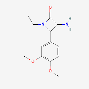 3-Amino-4-(3,4-dimethoxyphenyl)-1-ethylazetidin-2-one