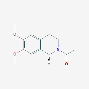 molecular formula C14H19NO3 B11864654 (R)-1-(6,7-Dimethoxy-1-methyl-3,4-dihydroisoquinolin-2(1H)-yl)ethanone 