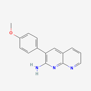 1,8-Naphthyridin-2-amine, 3-(4-methoxyphenyl)-