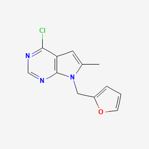 4-Chloro-7-(furan-2-ylmethyl)-6-methyl-7H-pyrrolo[2,3-d]pyrimidine