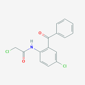molecular formula C15H11Cl2NO2 B118648 N-(2-苯甲酰-4-氯苯基)-2-氯乙酰胺 CAS No. 4016-85-7