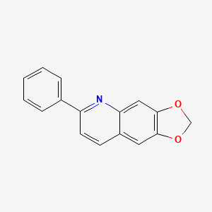 molecular formula C16H11NO2 B11864839 1,3-Dioxolo[4,5-g]quinoline, 6-phenyl- CAS No. 57489-86-8