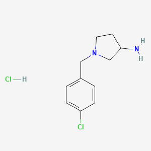 molecular formula C11H16Cl2N2 B11865041 1-(4-Chlorobenzyl)pyrrolidin-3-amine hydrochloride 