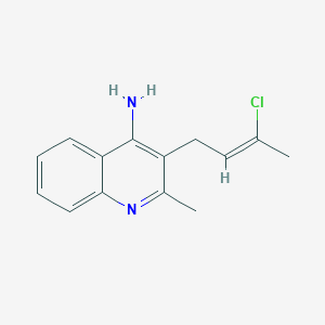 3-(3-Chlorobut-2-en-1-yl)-2-methylquinolin-4-amine