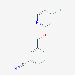 molecular formula C13H9ClN2O B11865196 3-(((4-Chloropyridin-2-yl)oxy)methyl)benzonitrile CAS No. 1346707-16-1