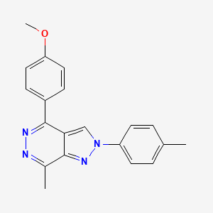 molecular formula C20H18N4O B1186521 4-(4-Methoxyphenyl)-7-methyl-2-(p-tolyl)pyrazolo[3,4-d]pyridazine 