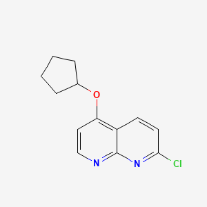 2-Chloro-5-(cyclopentyloxy)-1,8-naphthyridine