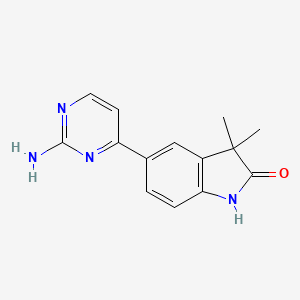 5-(2-Aminopyrimidin-4-yl)-3,3-dimethylindolin-2-one