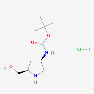 tert-Butyl ((3R,5R)-5-(hydroxymethyl)pyrrolidin-3-yl)carbamate hydrochloride