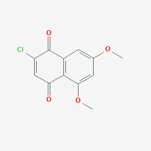 molecular formula C12H9ClO4 B11865324 2-Chloro-5,7-dimethoxynaphthalene-1,4-dione CAS No. 65565-48-2