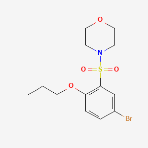 molecular formula C13H18BrNO4S B1186545 4-(5-Bromo-2-propoxybenzenesulfonyl)morpholine 