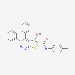 molecular formula C26H19N3O2S B1186554 5-hydroxy-N-(4-methylphenyl)-3,4-diphenylthieno[2,3-c]pyridazine-6-carboxamide 