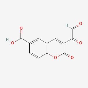 2H-1-Benzopyran-6-carboxylic acid, 3-glyoxyloyl-2-oxo-