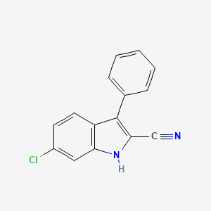 6-Chloro-3-phenyl-1H-indole-2-carbonitrile