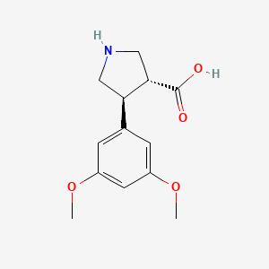 (3R,4S)-rel-4-(3,5-Dimethoxyphenyl)pyrrolidine-3-carboxylic acid