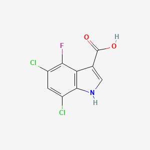 5,7-dichloro-4-fluoro-1H-indole-3-carboxylic acid