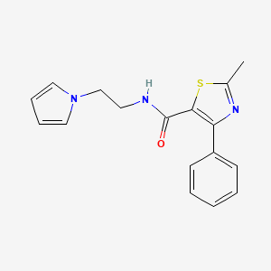 molecular formula C17H17N3OS B1186643 2-methyl-4-phenyl-N-[2-(1H-pyrrol-1-yl)ethyl]-1,3-thiazole-5-carboxamide 