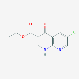 Ethyl 6-chloro-4-oxo-1,4-dihydro-1,8-naphthyridine-3-carboxylate