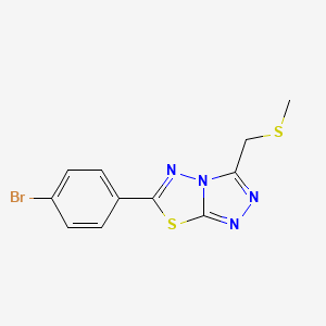 6-(4-Bromophenyl)-3-[(methylsulfanyl)methyl][1,2,4]triazolo[3,4-b][1,3,4]thiadiazole