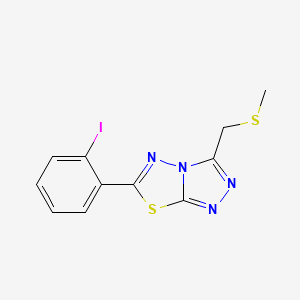 6-(2-Iodophenyl)-3-[(methylsulfanyl)methyl][1,2,4]triazolo[3,4-b][1,3,4]thiadiazole