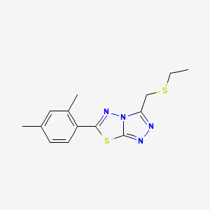 6-(2,4-Dimethylphenyl)-3-[(ethylsulfanyl)methyl][1,2,4]triazolo[3,4-b][1,3,4]thiadiazole