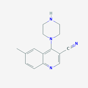 6-Methyl-4-(piperazin-1-yl)quinoline-3-carbonitrile