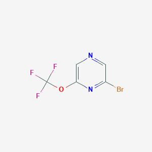 molecular formula C5H2BrF3N2O B11867121 2-Bromo-6-(trifluoromethoxy)pyrazine 