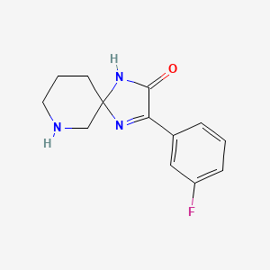 3-(3-Fluorophenyl)-1,4,7-triazaspiro[4.5]dec-3-en-2-one