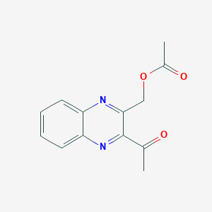 molecular formula C13H12N2O3 B11867188 (3-Acetylquinoxalin-2-yl)methyl acetate CAS No. 61522-58-5