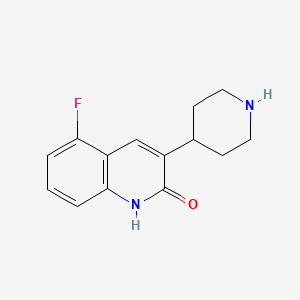 5-Fluoro-3-(piperidin-4-YL)quinolin-2(1H)-one