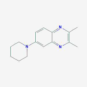 molecular formula C15H19N3 B11867266 2,3-Dimethyl-6-(piperidin-1-yl)quinoxaline 