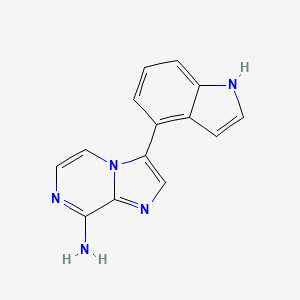 Imidazo[1,2-a]pyrazin-8-amine, 3-(1H-indol-4-yl)-