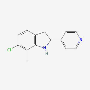 6-Chloro-7-methyl-2-(pyridin-4-yl)indoline