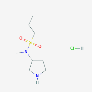 molecular formula C8H19ClN2O2S B11867471 N-methyl-N-(pyrrolidin-3-yl)propane-1-sulfonamide hydrochloride 