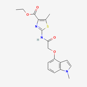 ethyl 5-methyl-2-({[(1-methyl-1H-indol-4-yl)oxy]acetyl}amino)-1,3-thiazole-4-carboxylate