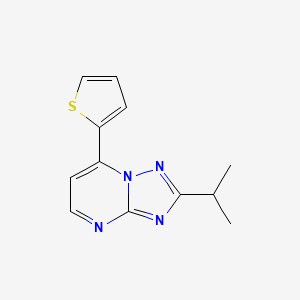 molecular formula C12H12N4S B1186752 2-Isopropyl-7-(2-thienyl)[1,2,4]triazolo[1,5-a]pyrimidine 
