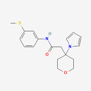 N-[3-(methylsulfanyl)phenyl]-2-[4-(1H-pyrrol-1-yl)tetrahydro-2H-pyran-4-yl]acetamide
