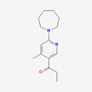 molecular formula C15H22N2O B11867664 1-(6-(Azepan-1-yl)-4-methylpyridin-3-yl)propan-1-one 