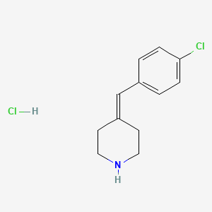 molecular formula C12H15Cl2N B11867670 4-(4-Chlorobenzylidene)piperidine hydrochloride 