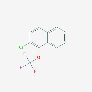 molecular formula C11H6ClF3O B11867719 2-Chloro-1-(trifluoromethoxy)naphthalene 