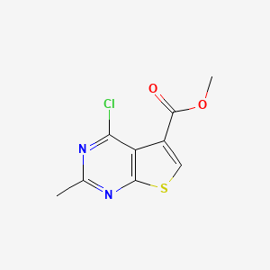 molecular formula C9H7ClN2O2S B11867738 Methyl 4-chloro-2-methylthieno[2,3-d]pyrimidine-5-carboxylate 