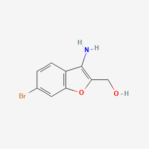 molecular formula C9H8BrNO2 B11867781 (3-Amino-6-bromobenzofuran-2-yl)methanol 