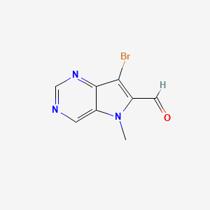 7-Bromo-5-methyl-5H-pyrrolo-[3,2-d]pyrimidine-6-carbaldehyde