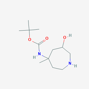 tert-Butyl (6-hydroxy-4-methylazepan-4-yl)carbamate